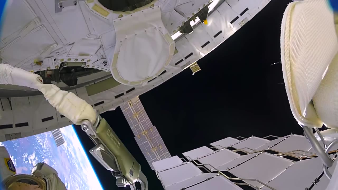 Astronauts accidentally lose a shield in space (GoPro 8K)