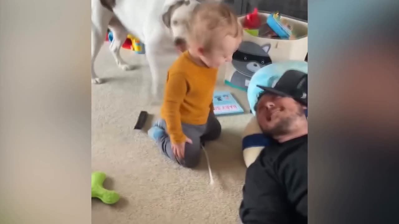 Father is playing with his Baby