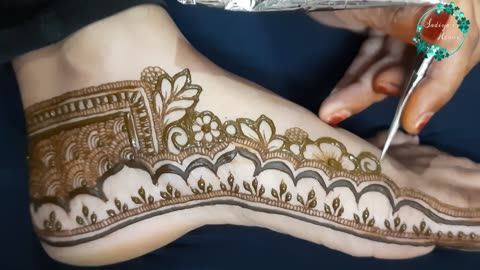 Mehndi class 27 | Easy Feet Border Mehndi design | Simple leg Mehndi | Mehndi tutorial | Mehndi