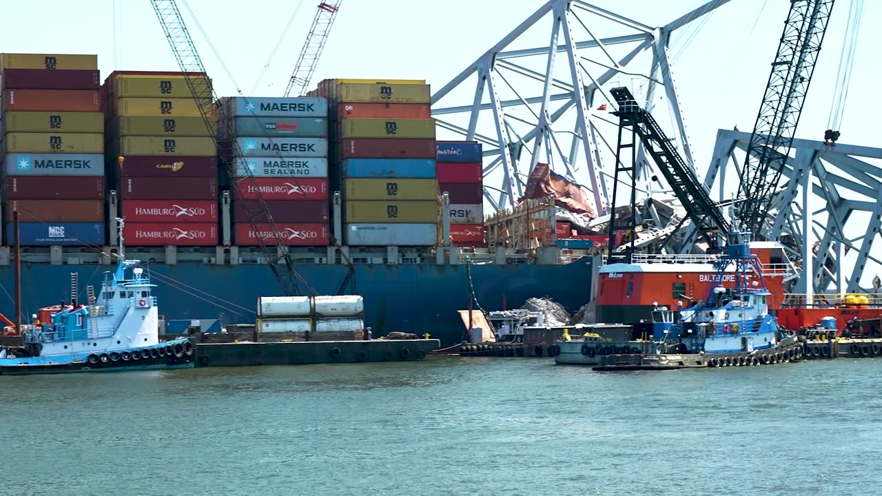 Massive cleanup effort underway at Baltimore’s Key Bridge