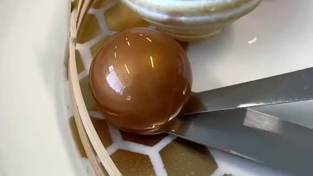 Honey Dessert Combination of Oranges and Golden Honey