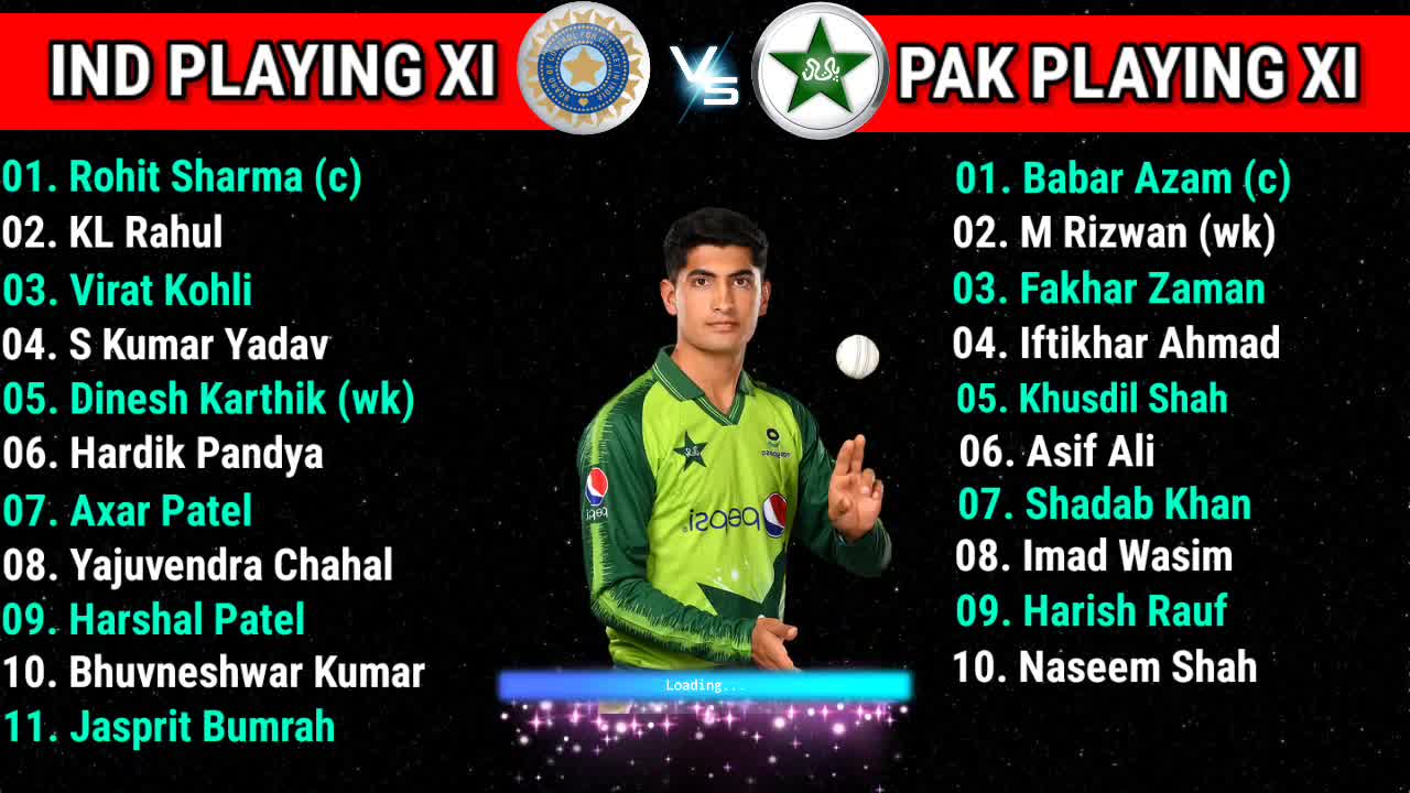 ICC T20 World Cup 2022 India vs Pakistan Match both team playing 11 comparison Ind playing 11