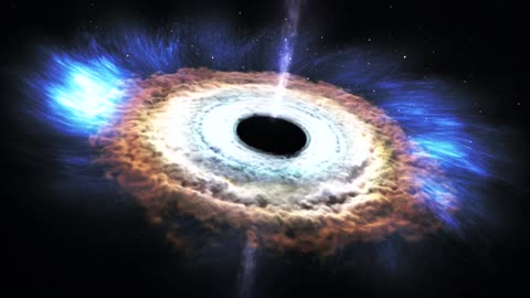 Massive black hole shreds passing star.