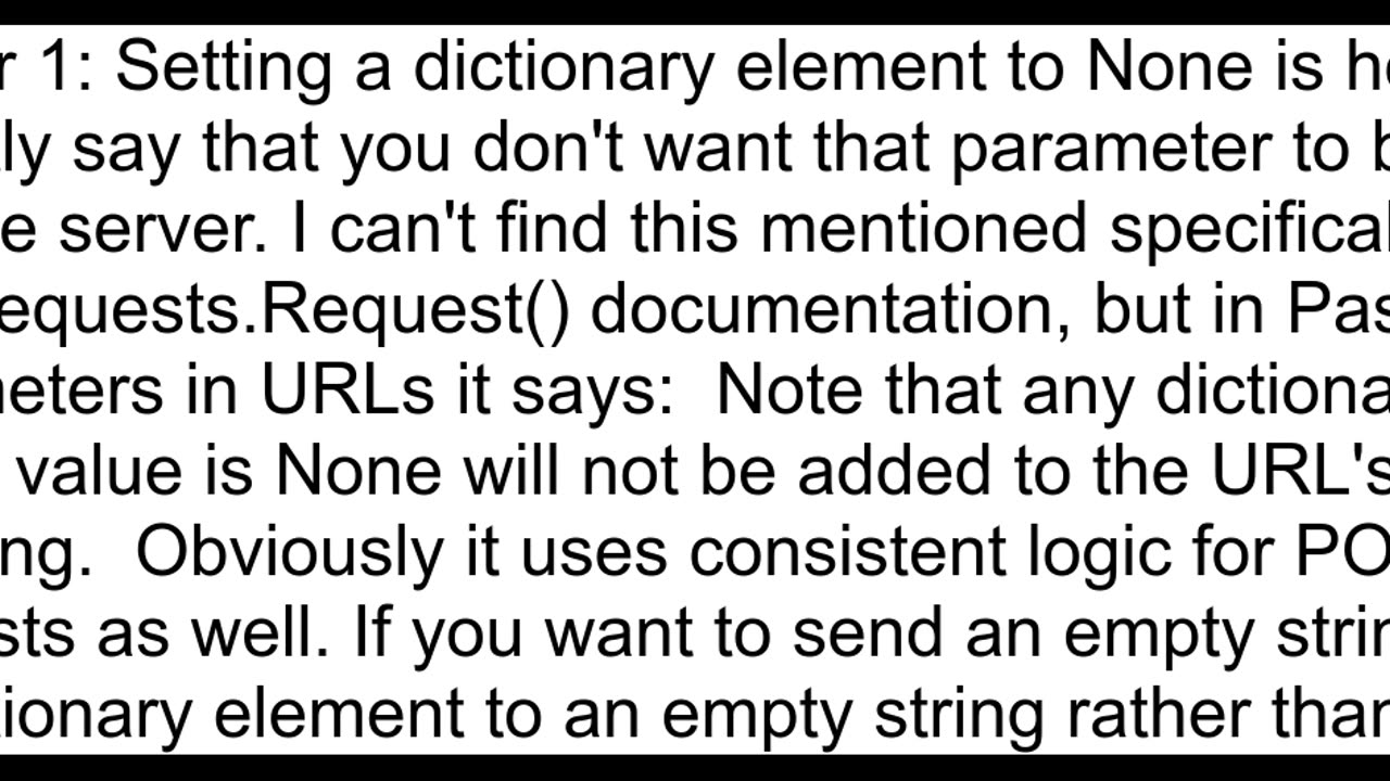 Why can39t I send None as data in a POST request using Python39s requests library
