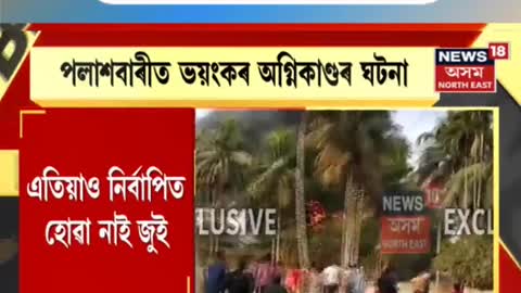 BREAKING NEWS পলাশবাৰীত ভয়ংকৰ অগ্নিকাণ্ডৰ ঘটনা Assamese News #shorts