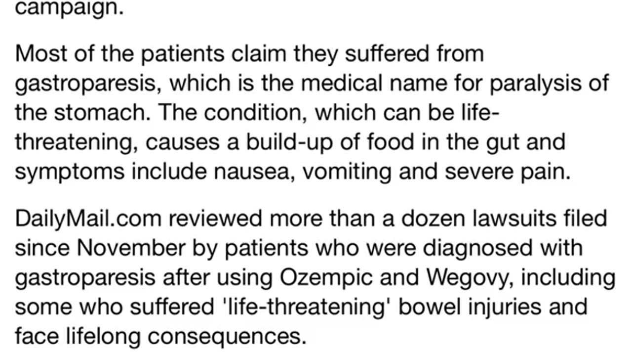 A GIRL TRYING TO LOSE WEIGHT WITH THE DRUG OZEMPIC NOW SUFFERS LIFELONG DIARRHEA