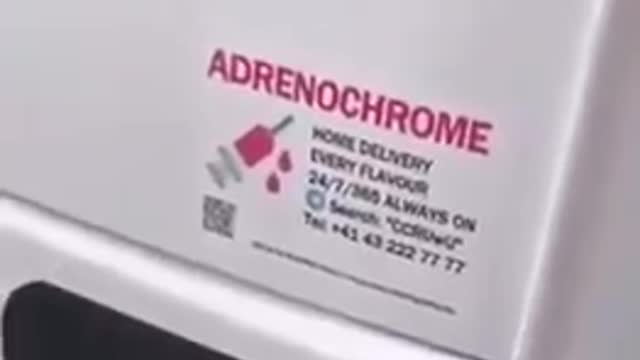 WAIT - WHAT? - ADRENOCHROME FOR SALE IN DAVOS - DEEPSTATE SWISS