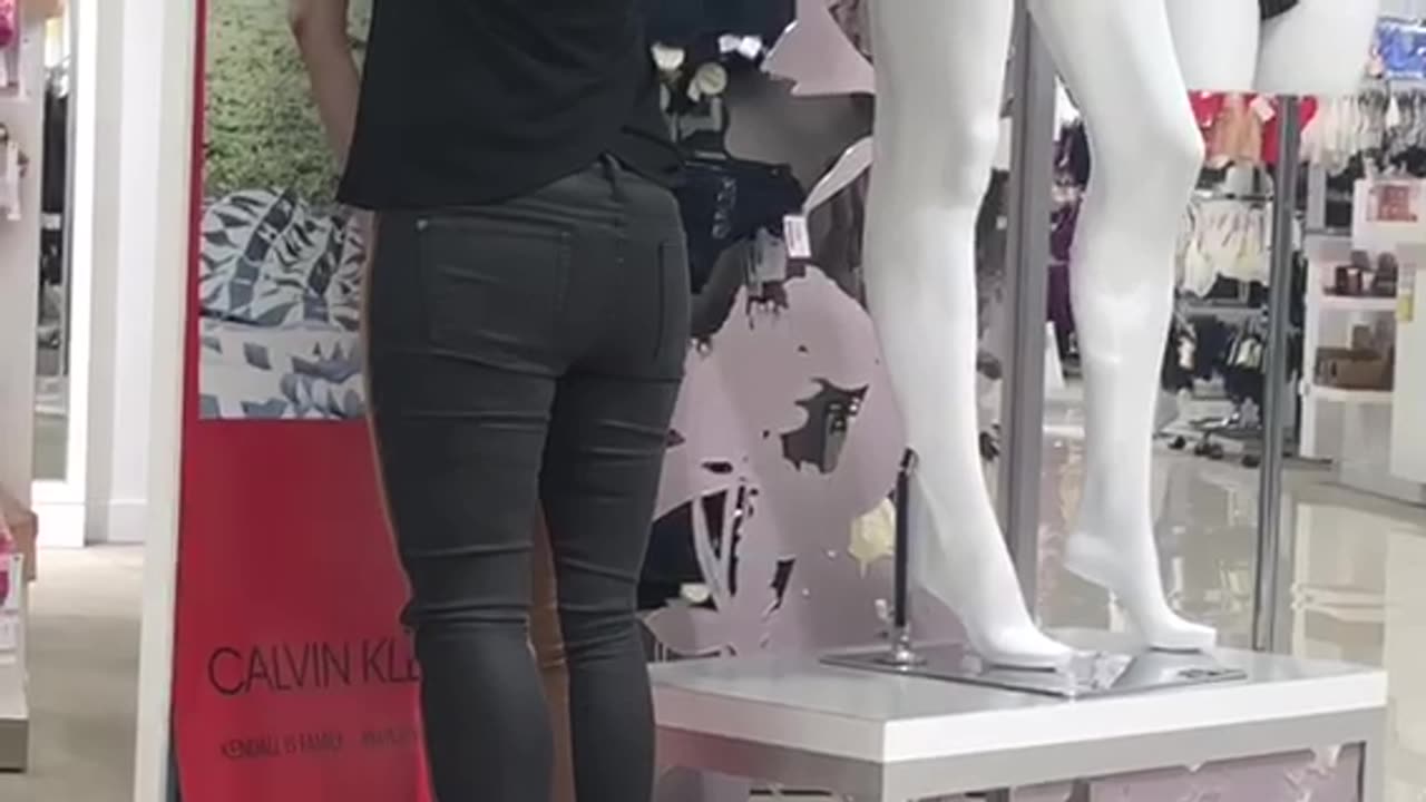 White G-String Whaletail at the Calvin Klein Store (Part 1)