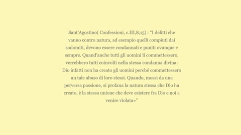 Lettura DELLA SACRA SCRITTURA , DEI PADRI DELLA CHIESA E DEI DOTTORI CONTRO IL PECCATO DI SODOMIA