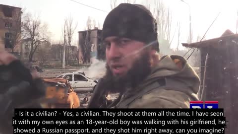 Russian Soldiers Giving Humanitarian Aid In Mariupol (ENGLISH SUBTITLES)
