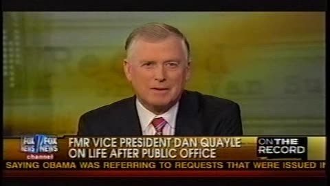 December 2, 2009 - Former Vice President Dan Quayle Discusses Current Events