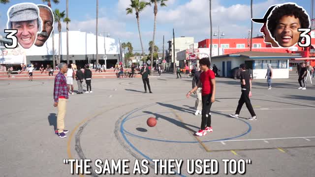 Old Man Dunks On Hoopers In Venice Beach!!