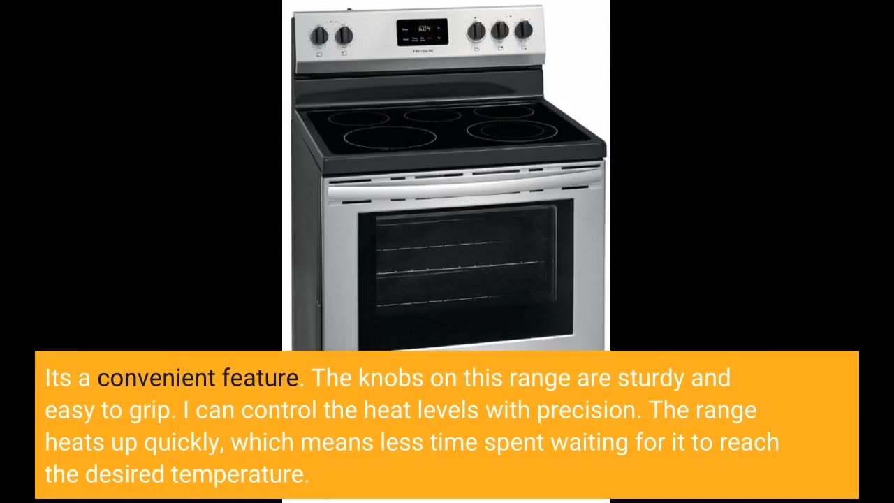 Frigidaire FCRE3052AS 30" Freestanding Electric Range with 5.3 cu. ft. Capacity Quick Boil Stor...
