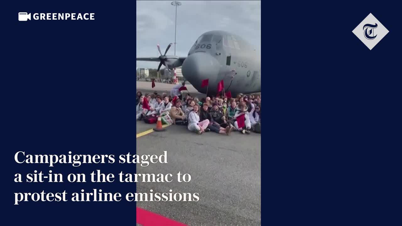 Climate activists block private jet take-offs at Amsterdam's Schiphol Airport