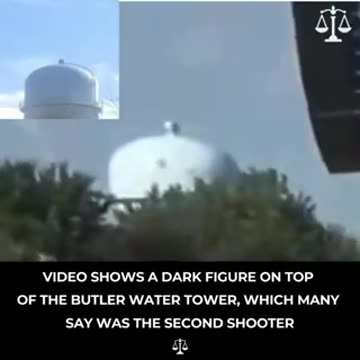 Recently released video shows a mysterious dark figure perched atop the Butler water tower