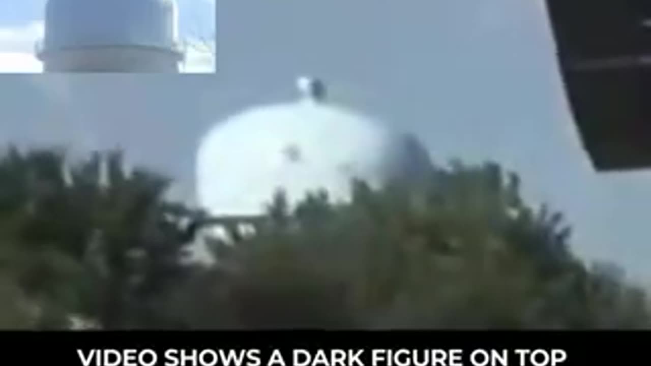 Recently released video shows a mysterious dark figure perched atop the Butler water tower