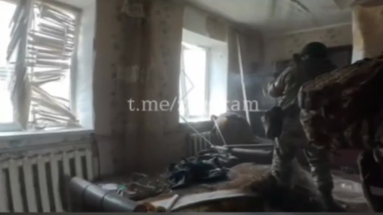 Russian Marines from the 40th Naval Infantry Brigade clear Ukrainian positions in Razdolnoye