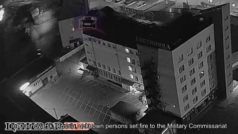 In Krasnoyarsk, Russia, unknown persons set fire to the Military Commissariat