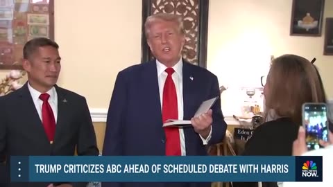 TRUMP CRITICIZED AHAD FOR SCHEDULE