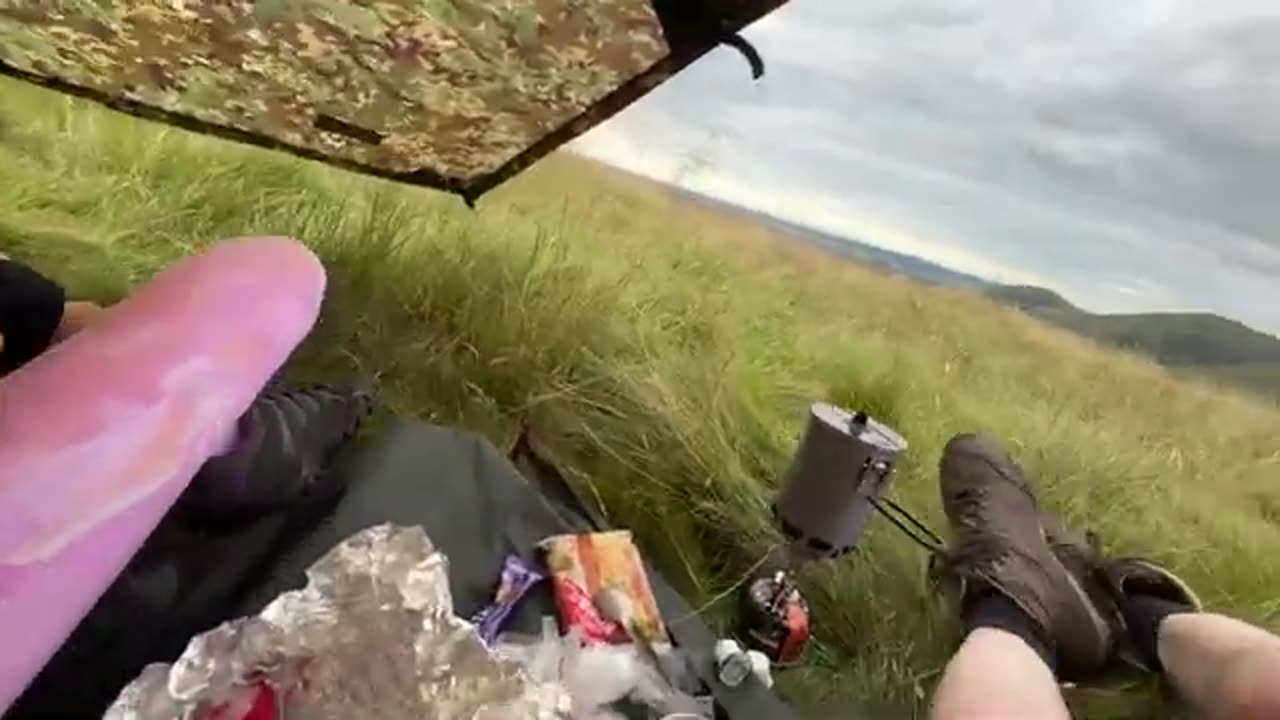 Tarp and Bivy in the Cheviot Hills with my 11 year old daughter.