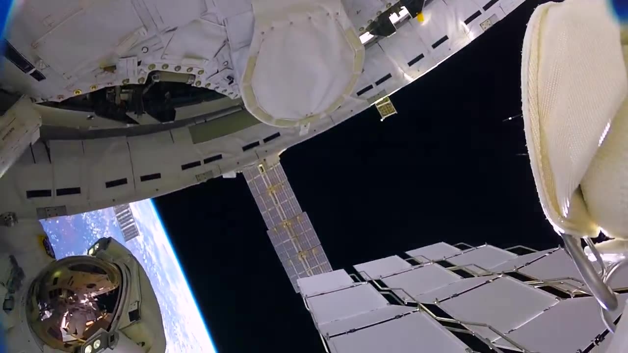 Astronauts accidentally lose a shield in space