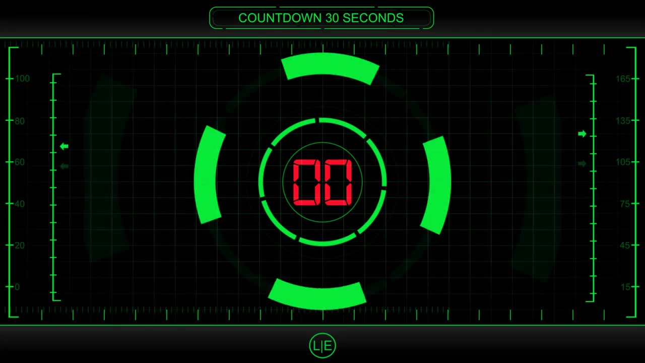 COUNTDOWN Timer 30 sec ( v 225 ) Clock with Sound Effects and Voice 4k