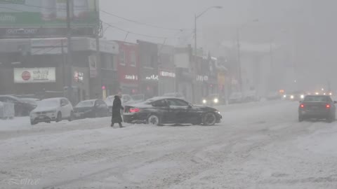 Winter Snow Storm in Toronto CANADA