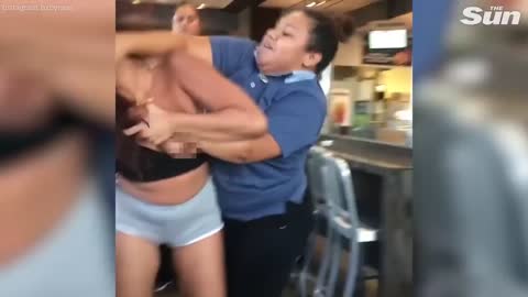 ‘RESPECT MY MOMMA!’ Flesh Goes Flying As McDonald’s Worker Clobbers Customer