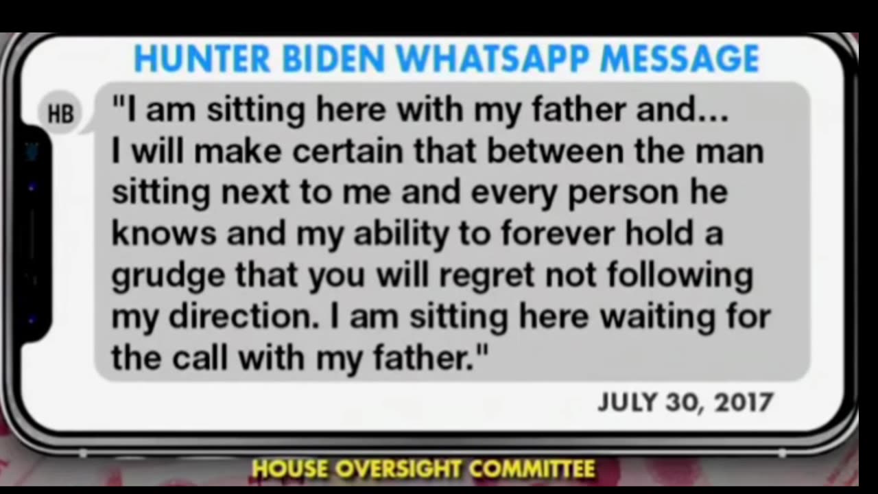 Hunter Bidens Whats up Message ! Extortion!