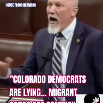 "Colorado Democrats are lying...migrants GANGS are coming
