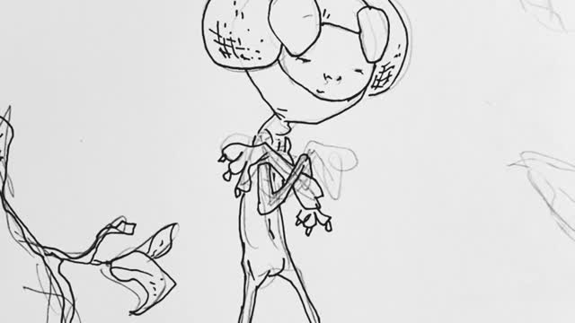 inking a mantis chillin'