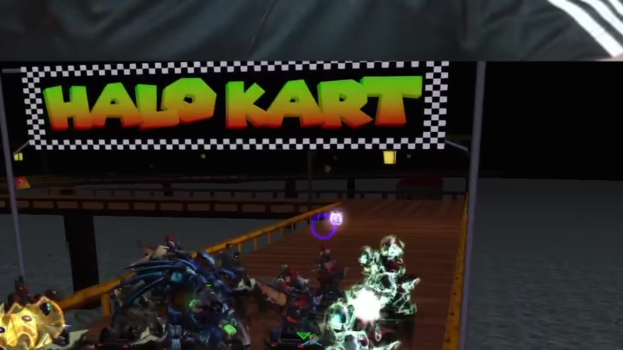 Goku in Mario Kart - #shorts #gaming #cursedhalo #halo #goku #halokart #mariokart