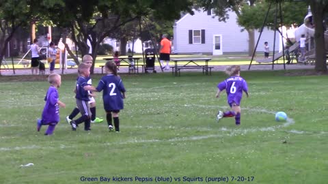 Green Bay Kickers 4 year olds Pepsis (blue) vs Squirts (purple) 7 20 2017