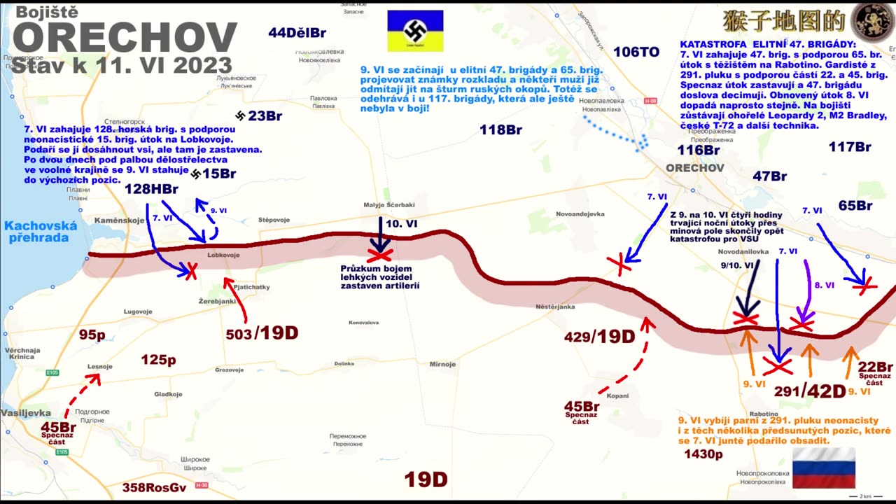 Ukrajina, frontová svodka k 11. 6. 2023