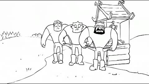 Three Russian Bogaturs and 8 March (animation)