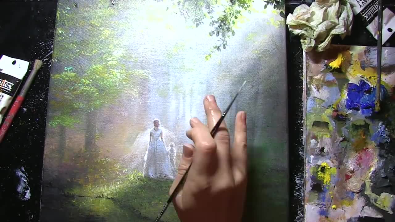 ''Guidance'' by Akiane Kramarik, painted under 100 minutes, 2016.