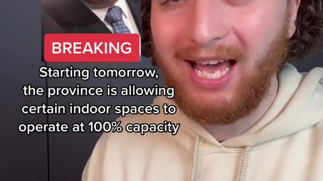 Ontario will be lifting capacity limits for certain indoor settings.