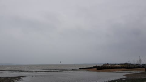 Kite surfing. On the Solent sea.uk