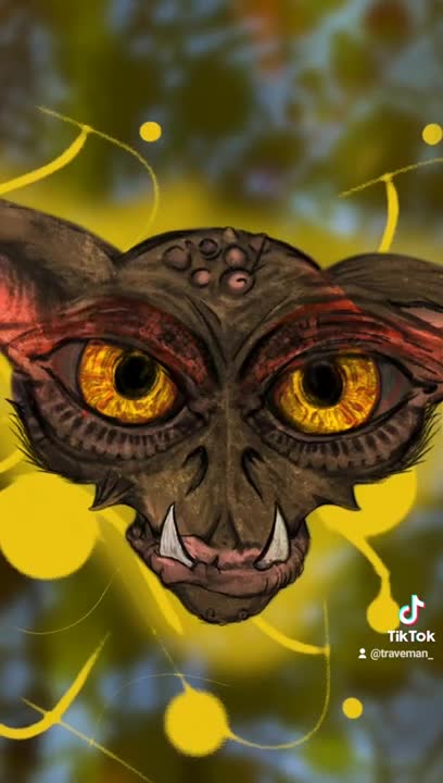 is it Gremlin or a goblin 🤔 #shorts #art #gremlins #digitalart