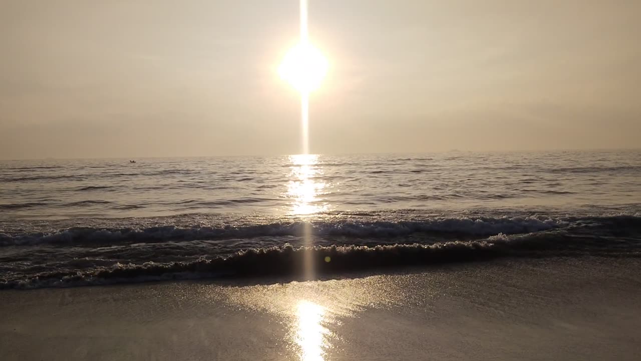 Beautiful morning sunset in Marina beach