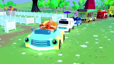 Wheels on the Bus Dance Party 2 - Fun Cars Cartoons For Kids - Nursery Rhymes & Kids Songs