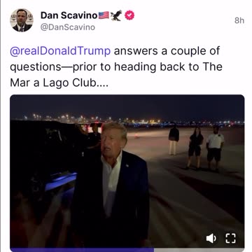 President Trump Answers a Few Questions in Ohio Before Heading Back to MAL