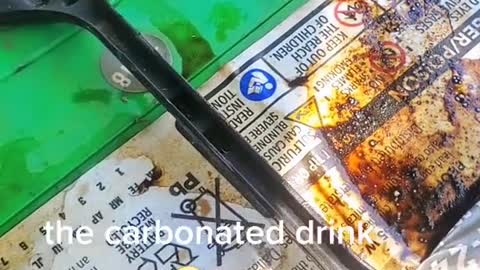 Cleaning carbonated drinks