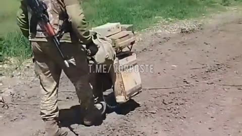 A new development of the AFU, a monocycle for transportation of ammunition.