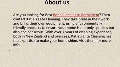 Get The Best Bond Cleaning in Bethlehem.