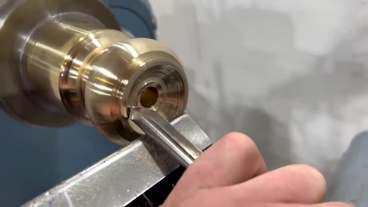 Woodturning - I Turned Solid Brass On A Wood Lathe !!5