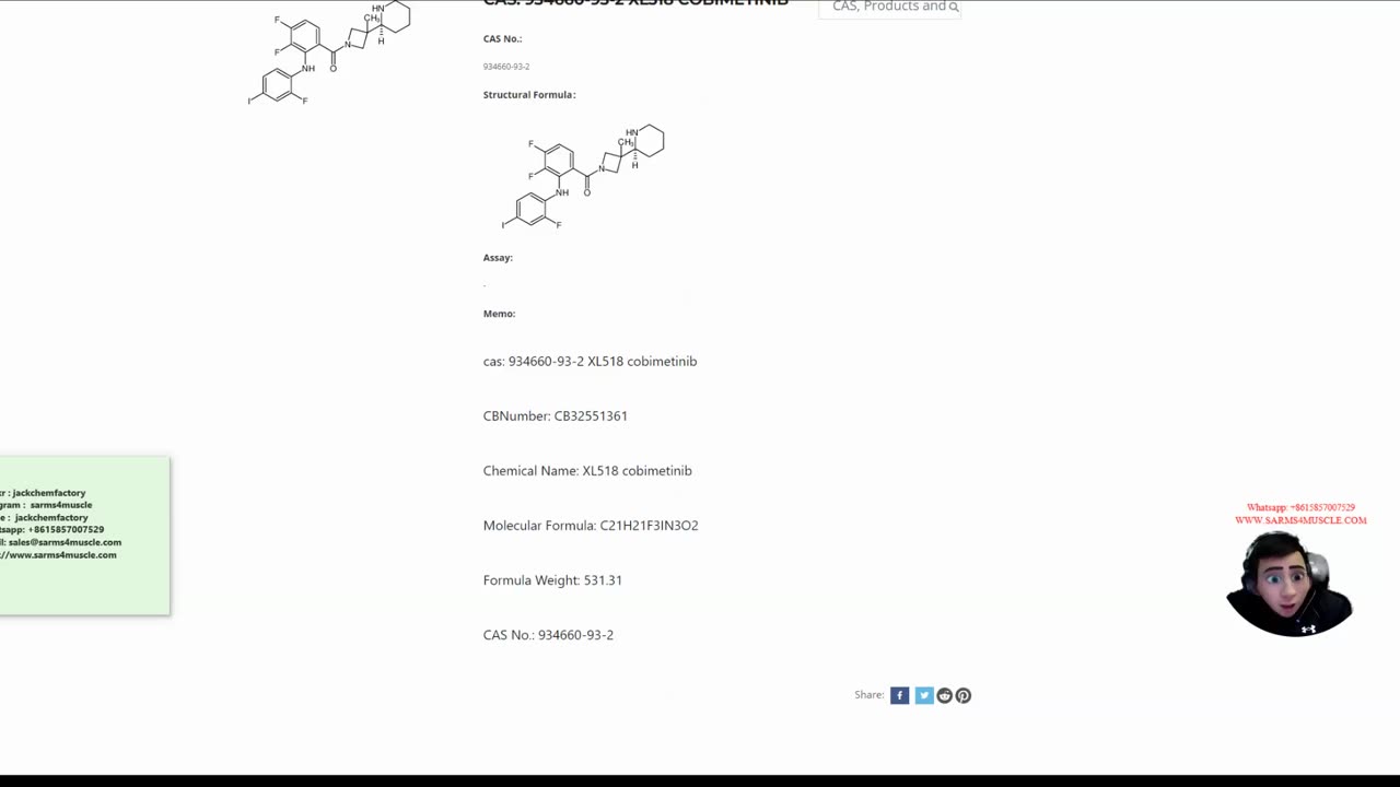 cas: 934660-93-2 XL518 cobimetinib