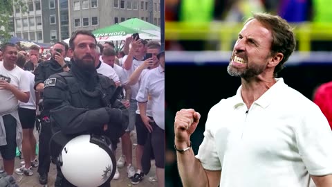 Gareth Southgate lookalike cop serenaded by England fans