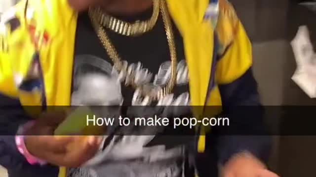 Making her pop corn