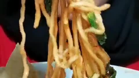 Mukbang chicken noodle